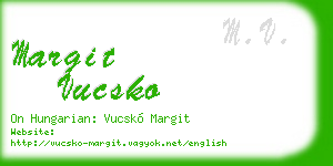 margit vucsko business card